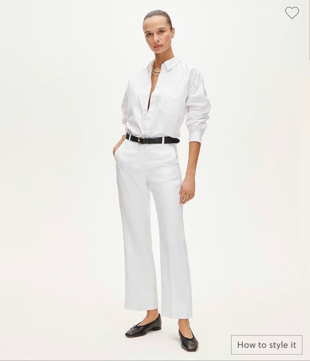 J. Crew Kaya pant in stretch linen blend White NWT size 12